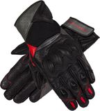 REBELHORN Flux II Lady Motorhandschoenen van leer voor dames, geitenleer, SAS-Tec en inzetstukken van superstof, ventilatie, touchscreen