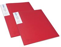 Rapesco 1676 displayboek met antibacteriële bescherming, 40 vakken, A4, rood, verpakking van 2