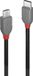 LINDY 36893 USB-kabel USB 2.0 USB-C stekker, USB-micro-B stekker 3.00 m Zwart