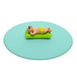 Lurch 210845 Mijn deksel Beach Boys Matze matras, glazen afdekking gemaakt van BPA-vrij premium platina silicone, Ø 10,5 cm