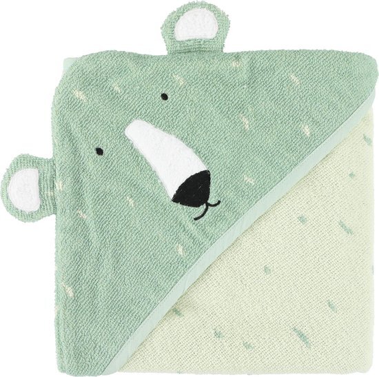 Trixie Hooded Towel Mr Polar Bear - 75 x 75 cm - Handdoek met kap