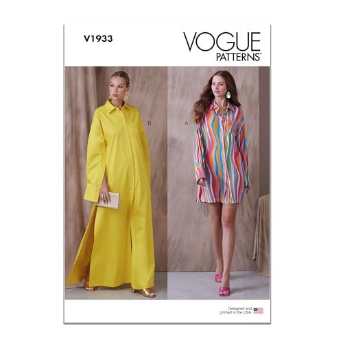 Vogue Patterns V1933A5 Misses' Shirt Dress A5 (Sizes 6-8-10-12-14)