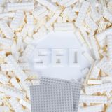Blocs de construction blanc briques de base - 560 pièces - 7 tailles - Blocs de construction classiques - Pour enfants et amateurs de MOC