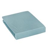 Matrasbeschermer Duo van Jersey Tencel Uni, 80 cm x 200 cm, maan blauw