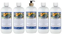 Claudius Cosmetics B.V. Orange Bodylotion 1 Liter - with gold pump - set of 5 - Value Pack