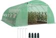 Outsunny Tunnelkas - PE, gegalvaniseerd staal - 395 x 595 x 199 cm - Groen