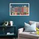 Elegant wit decoratief metalen wandaccessoire, 45 x 70 cm
