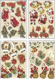 Creativ company 3D Vellen Kerst 21x30 Cm 4 Stuks