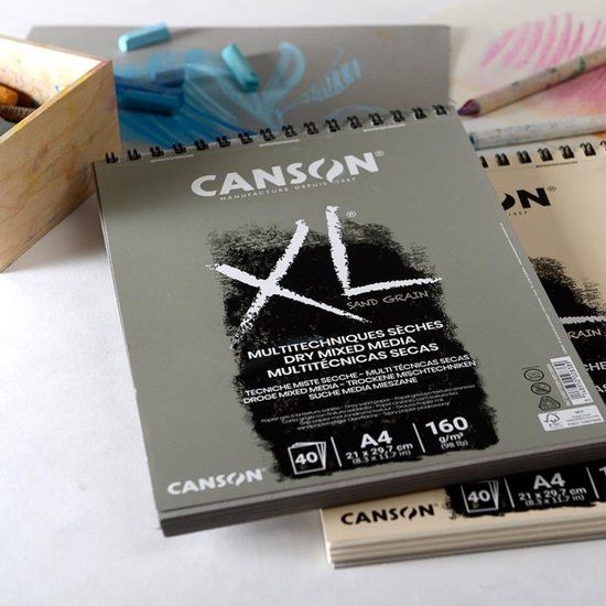 Canson XL® Zandgrain Tekenblok Grijs A3 160 g/m²