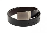 PICARD Leren riem Belt Leather Belt W110 Black / Cafe zwart donkerbruin