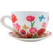 Dekohelden24 XXL bloempot, plantenbak, plantenbak, plantenbak, bloembak, plantenpot. Bloempot als mok met handvat van keramiek, motief: Tulpenzee, L/B/H 34 x 28 x 16 cm.