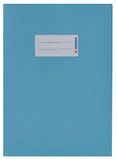 HERMA 7087 papieren schriftenveloppen DIN A5, boekhoezen met tekstveld, van krachtig gerecycled oud papier en rijke kleuren, set van 10 boekbeschermers voor schoolschriften, lichtblauw