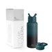 Simple Modern Waterfles met rietje en Chug-deksel, geïsoleerde roestvrijstalen thermoskan voor sportsportschool, Summit Collectie, 950 ml, Moonlight