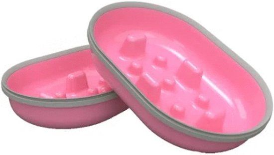 Surefeed Anti-Schrokbak - Kattenvoerbak - Roze