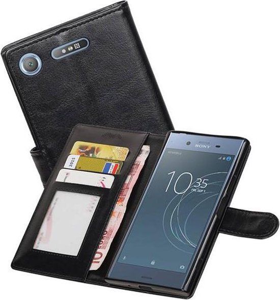 BAOHU Book Case for Sony Xperia XZ1 - Wallet Case - Black