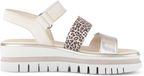 Gabor - Dames - Platte Sandalen - Sleehak - Panterprint - Leer - Maat 41