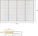 ECD Germany Grille en acier inoxydable rectangulaire 54x34 cm en acier inoxydable