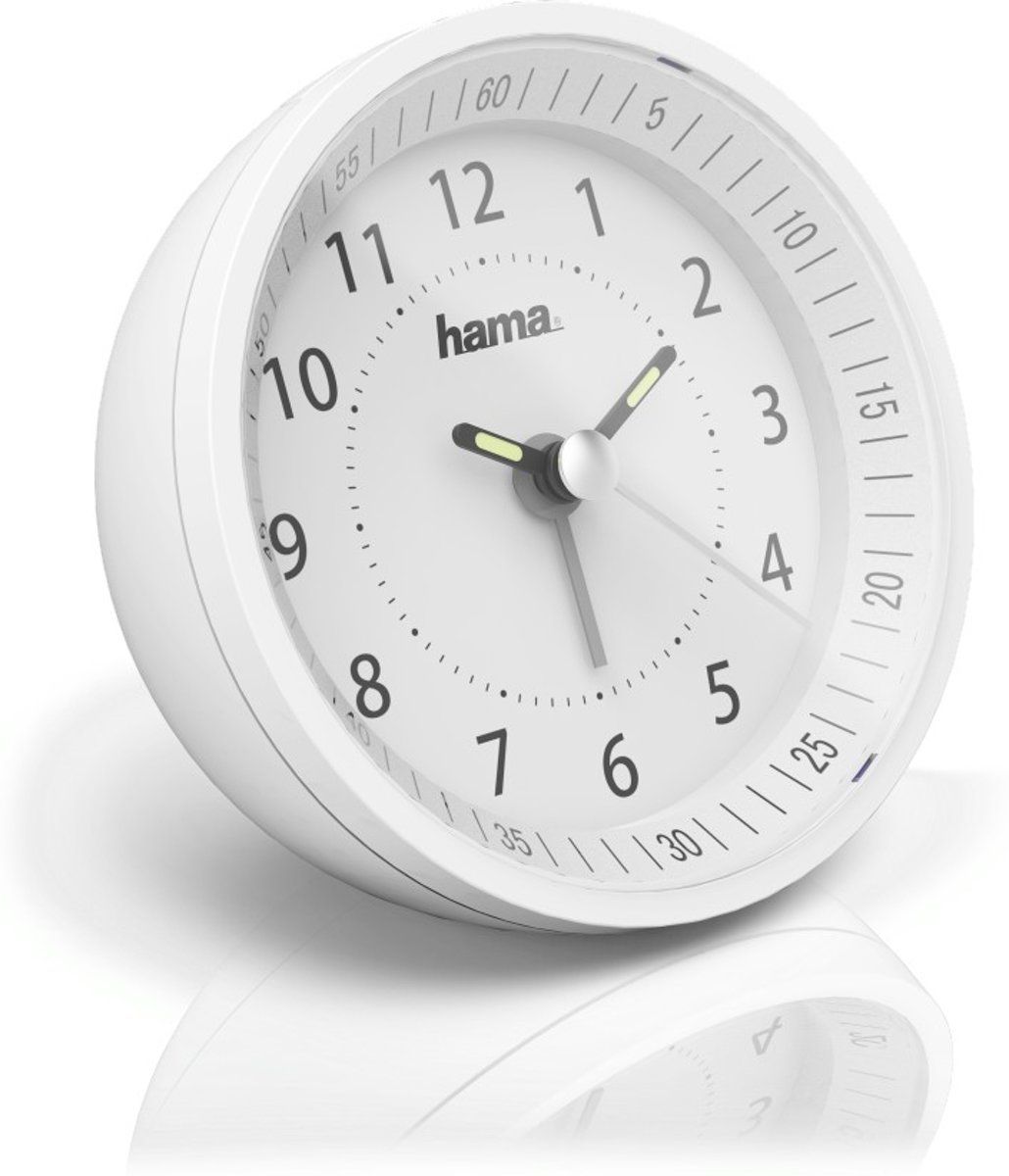 Hama Radiogestuurde wekker "Roundly", wit