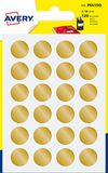 Avery Zak met 120 tabletten, diameter 15 mm, A6, goud