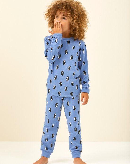 Little Label Pyjama Jongens Blauw Pinguïn - 92