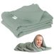 Medi Partners Mousseline babydeken, 100 x 150 cm, deken voor kinderen, pasgeborenen, 100% katoen, als cadeau voor geboorte, multifunctioneel, dubbelzijdig voor kinderwagens (olijf)