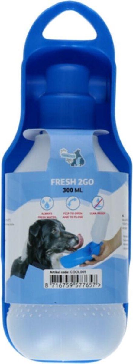 Coolpets Fresh 2GO Water Drinkfles - 500 ml - Blauw