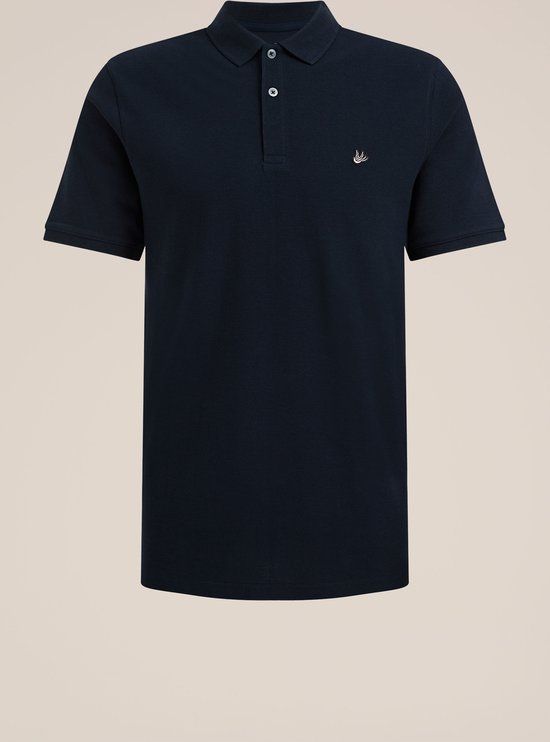 WE Fashion Men's polo with structure XXL Dark blue