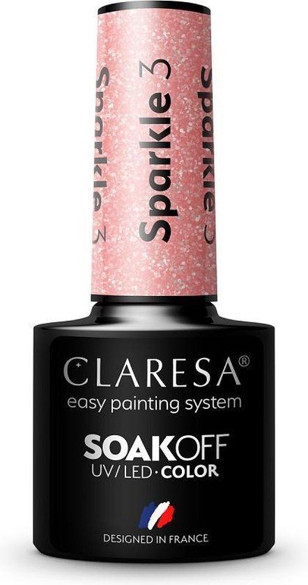Soak Off UV/LED Sparkle Hybrid Nail Polish 5g - Natural Pink