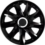 NRM DRIFT - wieldoppen 14" - Set van 4 stuks - zwart gellak