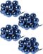 Decoris Kaemingk B.V. 40x Mini glazen kerstballen kerststekers/instekertjes donkerblauw 2.5 cm