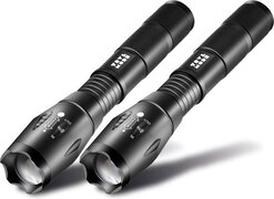 TRVLMORE TravelMore 2x Militaire LED Zaklamp (inclusief Batterij) - 1000 Lumen - Waterproof - 2 stuks