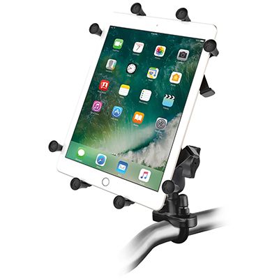 RAM Mount X-Grip Handlebar U-Bolt Mount for 9\"-10\" Tablets - Black