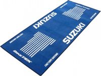 biketek garage mat blauw wit milieu mat voor suzuki stand motor nieuw