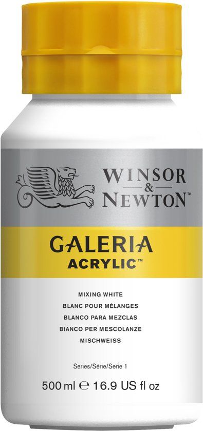 Winsor & Newton Galeria Acryl 500ml Mixing White - 0094376972054