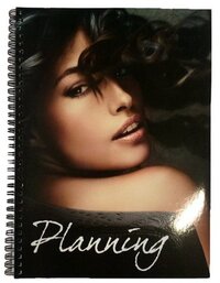 Sibel Afsprakenboek 4 kolommen - Weekplanner - Zwart - Spiraalgebonden