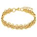 Lucardi Dames Stalen goldplated armband breed multi - Armband - Staal - Goudkleurig - 20 cm