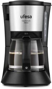 UFESA CG7115 Capriccio 6 Delux Tropfkaffeemaschine - 6 Tassen - Edelstahl-Finish