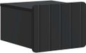 vidaXL Table de chevet murale Bois de peuplier noir