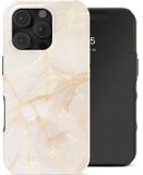 Selencia Hoesje - Geschikt voor Apple iPhone 16 Pro - Backcover geschikt voor MagSafe - Golden Beige Marble