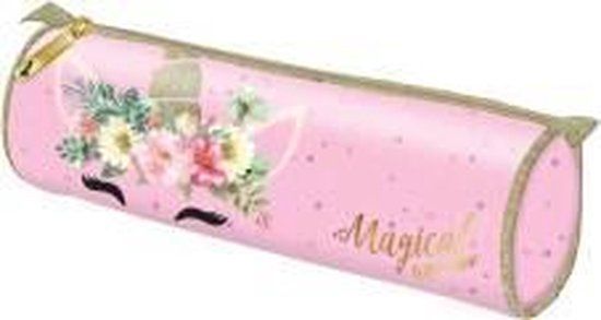 Unicorn Ronde Pennentas 22x7.5x7.5cm Roze