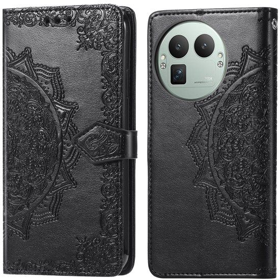 imoshion Hoesje - Geschikt voor Realme GT 8 Pro - Mandala Bookcase - Zwart