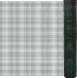 vidaXL Kippengaas 10x1 m gegalvaniseerd staal met pvc-coating groen