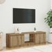 Maison Exclusive - Meuble TV avec éclairage LED, chêne artisanal, 140x40x36 cm