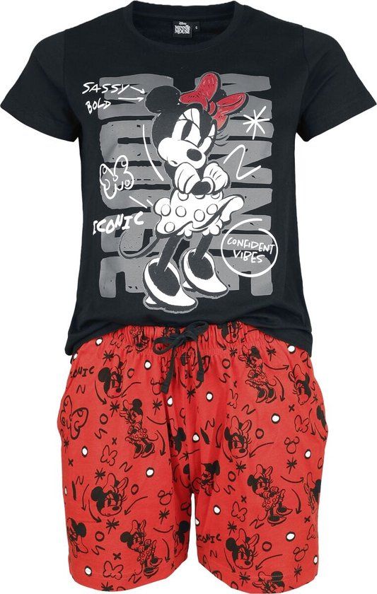 Mickey & Minnie Mouse Minnie Mouse Pyjama meerkleurig Katoen 5XL