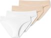 Schiesser Tai slip "95/5" serie dames 4-pack mix effen katoen/elastaan XXL