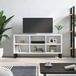 Maison Exclusive - meuble TV, blanc, 103,5 x 30 x 50 cm, en panneaux de particules