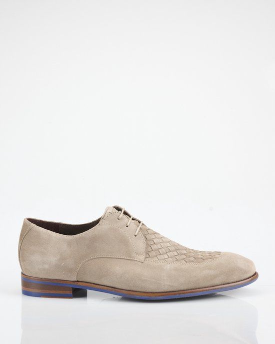 Floris van Bommel DE STAPPER 50.02 - Heren veterschoen - Taupe - Maat 43.5