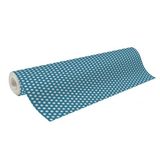 Clairefontaine 211925C - Een Rol Cadeaupapier - Alliance Papier 60g - Formaat: 50x0,70m - Motief: Blauwe Sneeuwvlokken, Kerst - Cadeauverpakking, Ideaal voor Professionele Verpakkingen