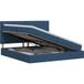 Maison Exclusive Lit coffre exclusif avec matelas, couleur bleu, dimensions 200 x 200 cm, revêtement en tissu