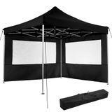 Tectake Aluminium Paviljoen 3x3m Zwart